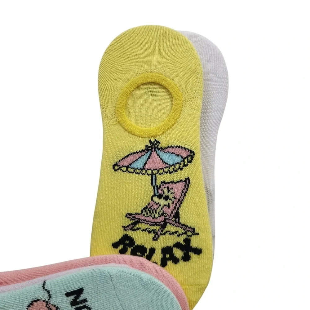 Peanuts Snoopy Scoop Liner‎ Socks 5 Pairs Women Shoe Size 4-10 Sock 9-11 New